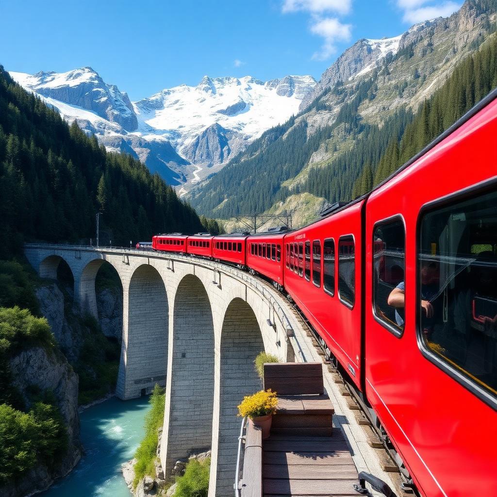 Glacier Express — ponto turístico do roteiro da Mais Viagens Chapecó